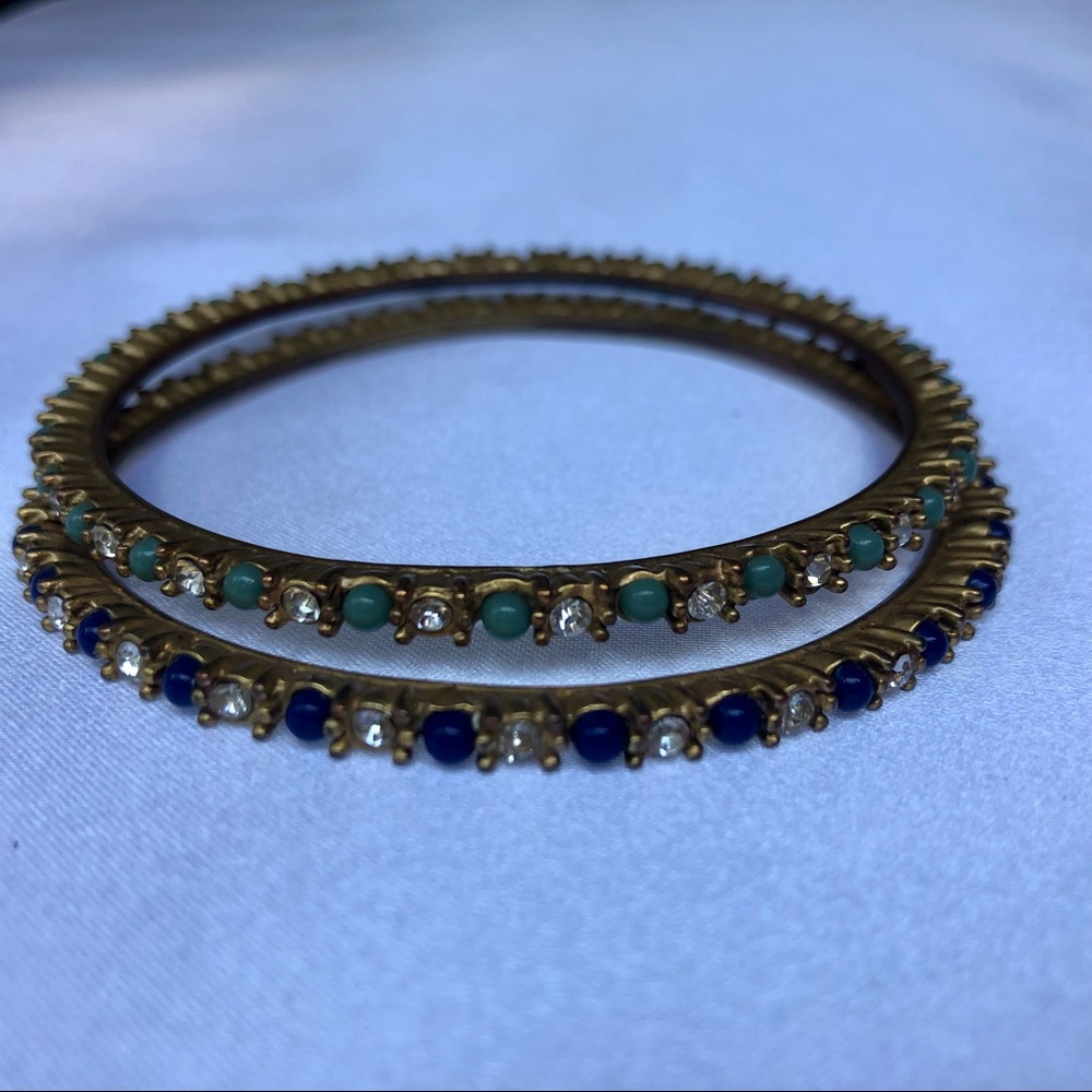 J. Crew stone bangle bracelets